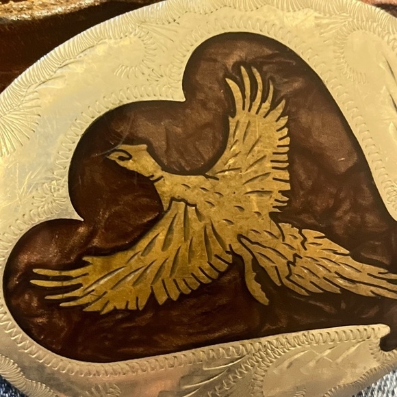 Rare vintage handcrafted belt buckle and belt made in the U.S.A - Picture 8 of 8